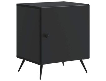 Nachtkastje Zwart Bewerkt Hout 43x34,5x50 cm met 34% Korting