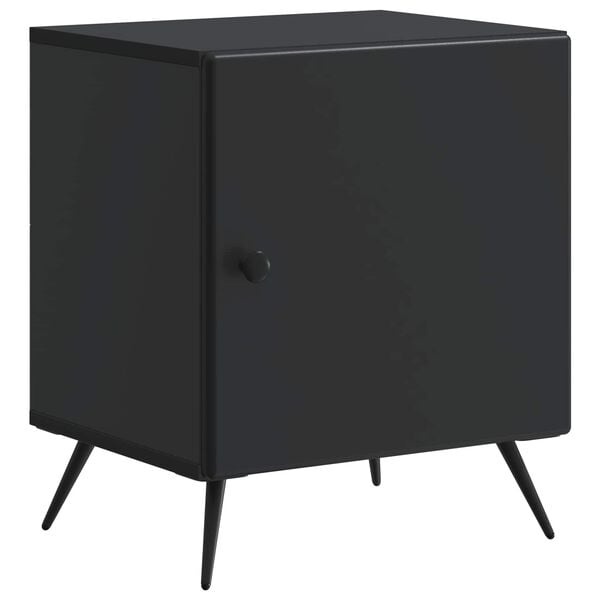 Nachtkastje Zwart Bewerkt Hout 43x34,5x50 cm met 34% Korting
