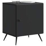 Nachtkastje Zwart Bewerkt Hout 43x34,5x50 cm met 34% Korting