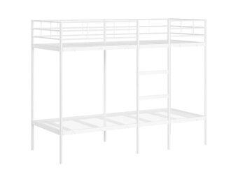 vidaXL Wit Stalen Stapelbed 75x190 cm - 35% Korting