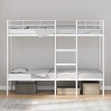 vidaXL Wit Stalen Stapelbed 75x190 cm - 35% Korting