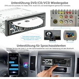 1-DIN Autoradio MP3 CD Bluetooth Handsfree USB AUX RDS 60W Zwart - 53% Korting