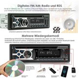 1-DIN Autoradio MP3 CD Bluetooth Handsfree USB AUX RDS 60W Zwart - 53% Korting