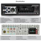 1-DIN Autoradio MP3 CD Bluetooth Handsfree USB AUX RDS 60W Zwart - 53% Korting