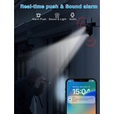 IP Bewakingscamera Set Buiten 2K 6MP PTZ Dubbele Lens met Nachtzicht & 2-Weg Audio (2 stuks)