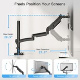 Monitorarm Zwart 22-32 inch, Gasveer, Extra Lang, 35% Korting