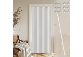Thermogordijn Wit 132x195 cm - Isolerend & Verduisterend (33% Korting)