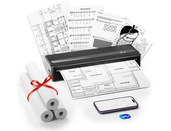 Draagbare A4 Printer PB821 - Inktloos, Draadloos, 34% Korting