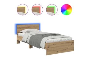 vidaXL Bedframe Artisan Eiken 90x190 cm - 54% Korting