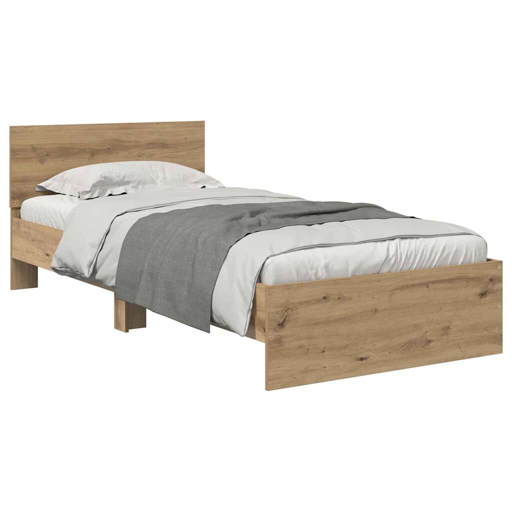 vidaXL Bedframe Artisan Eiken 90x190 cm - 54% Korting