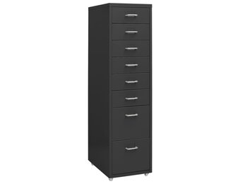 VidaXL Ladeblok Metaal Antraciet 8 Lades 28x41x109 cm - 35% Korting