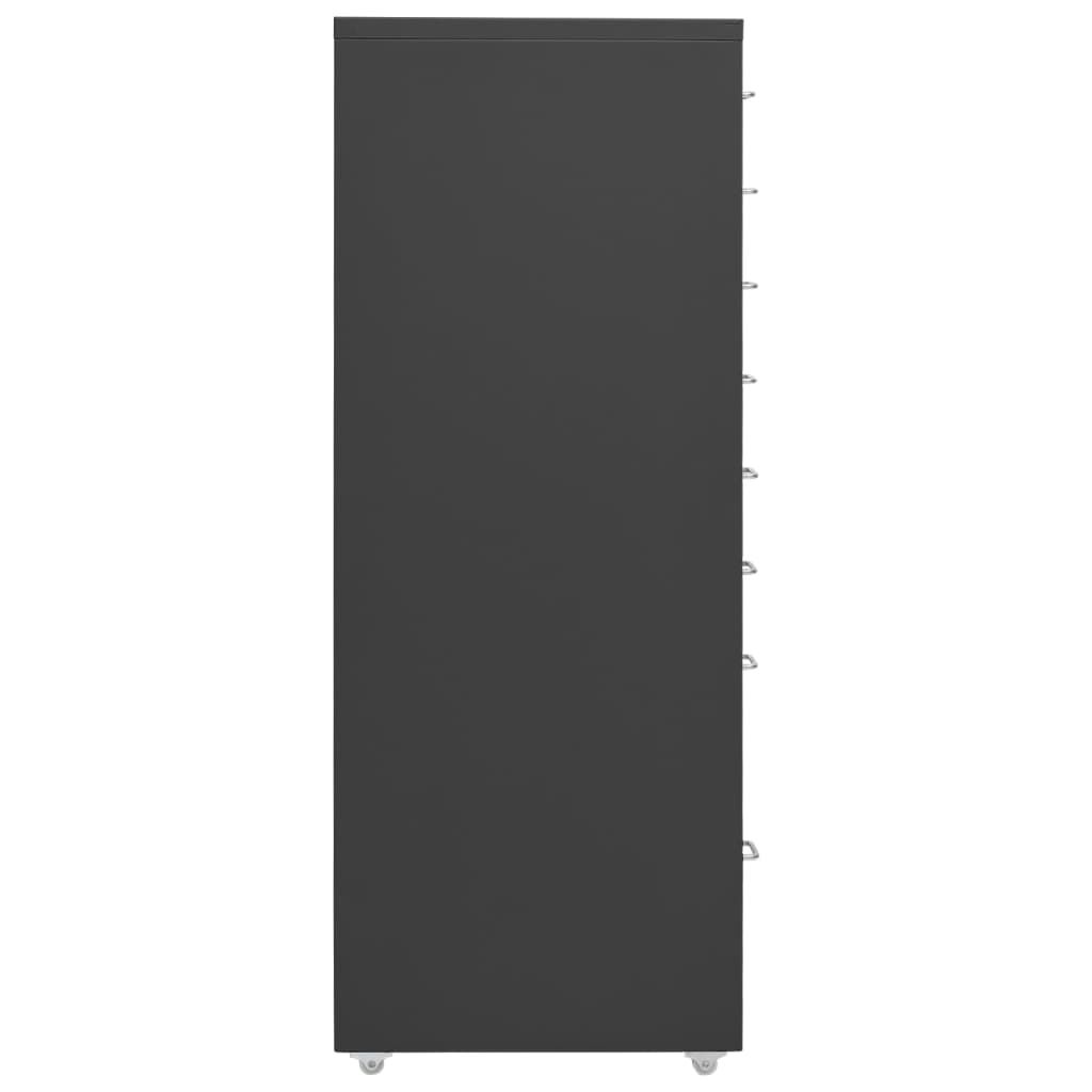 VidaXL Ladeblok Metaal Antraciet 8 Lades 28x41x109 cm - 35% Korting