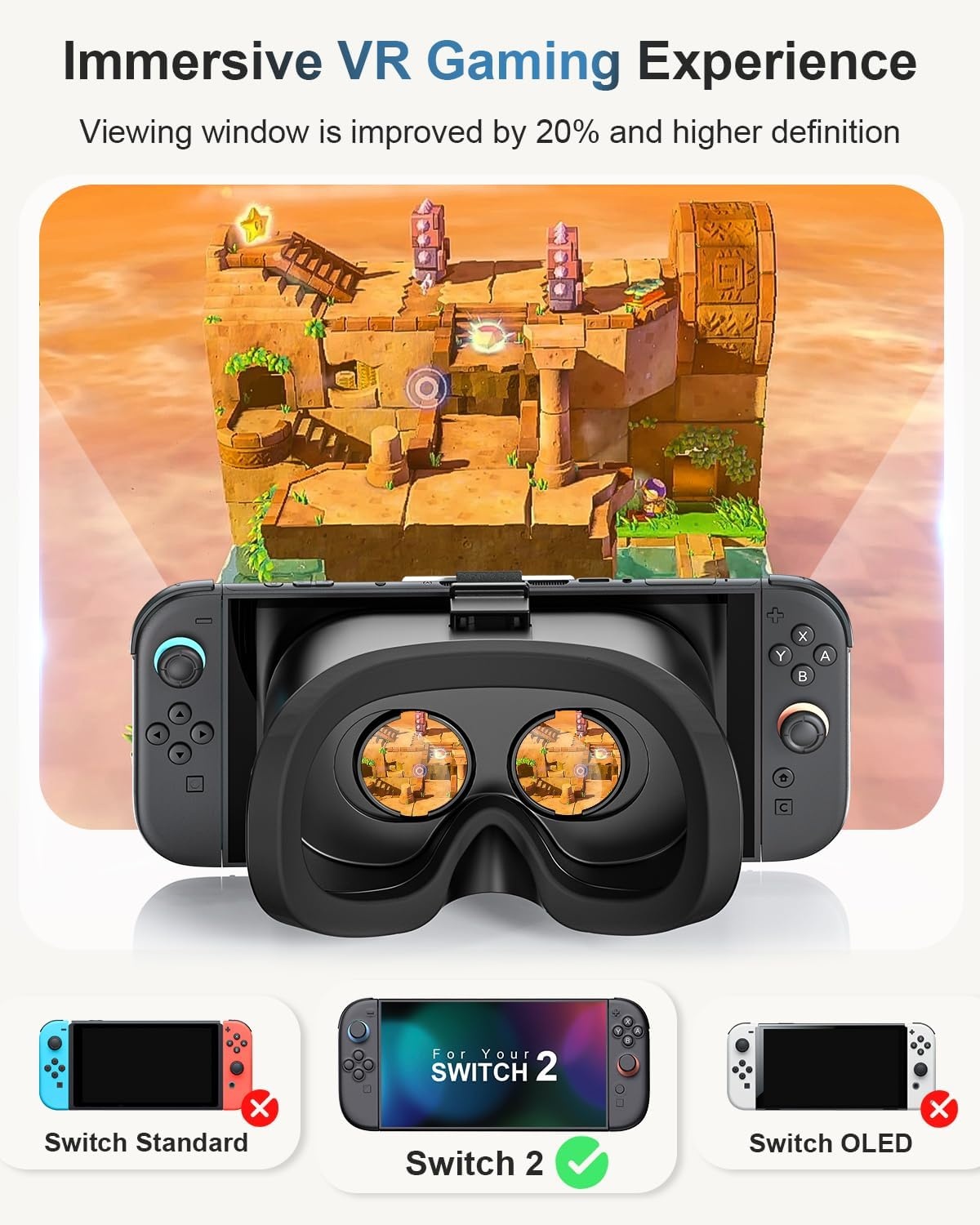 VR Headset Nintendo Switch 2 - 32% Korting - Zwart/Wit