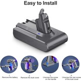 Stofzuigeraccu 6800 mAh voor Dyson V6 + 2 filters - 32% Korting