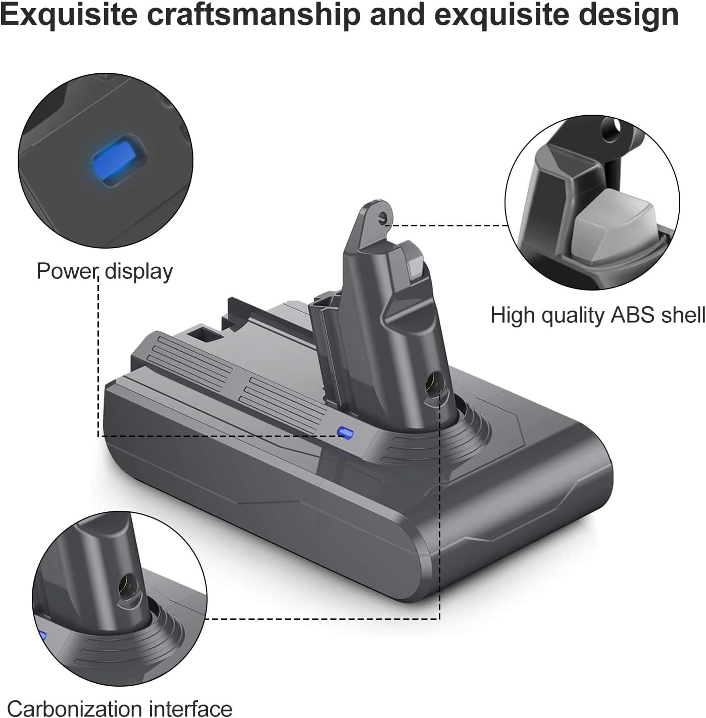 Stofzuigeraccu 6800 mAh voor Dyson V6 + 2 filters - 32% Korting
