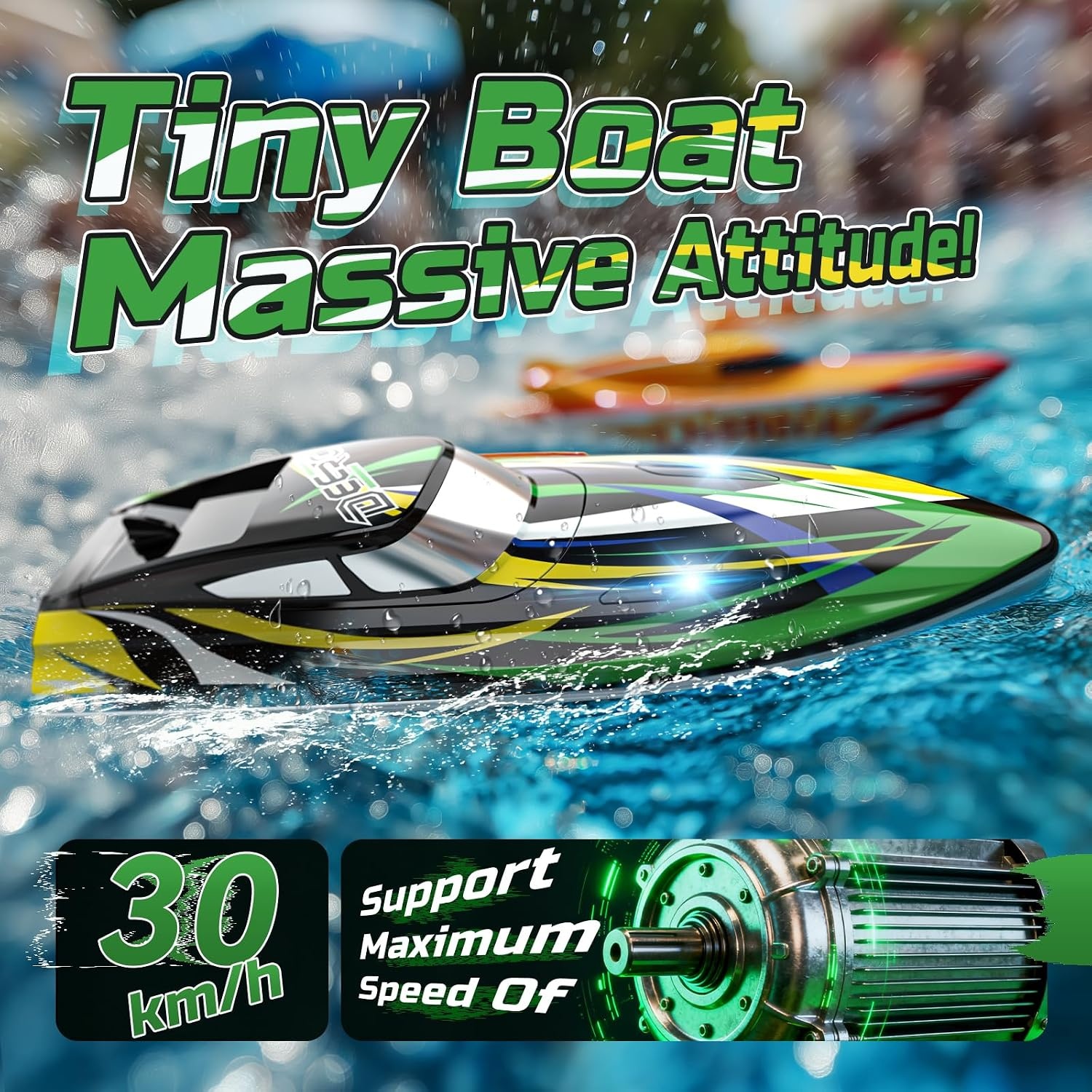 RC Speedboot Zwart 30 km/u - 34% Korting