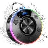 Waterdichte Douchespeaker Zwart 32% Korting | Bluetooth, Klok, RGB