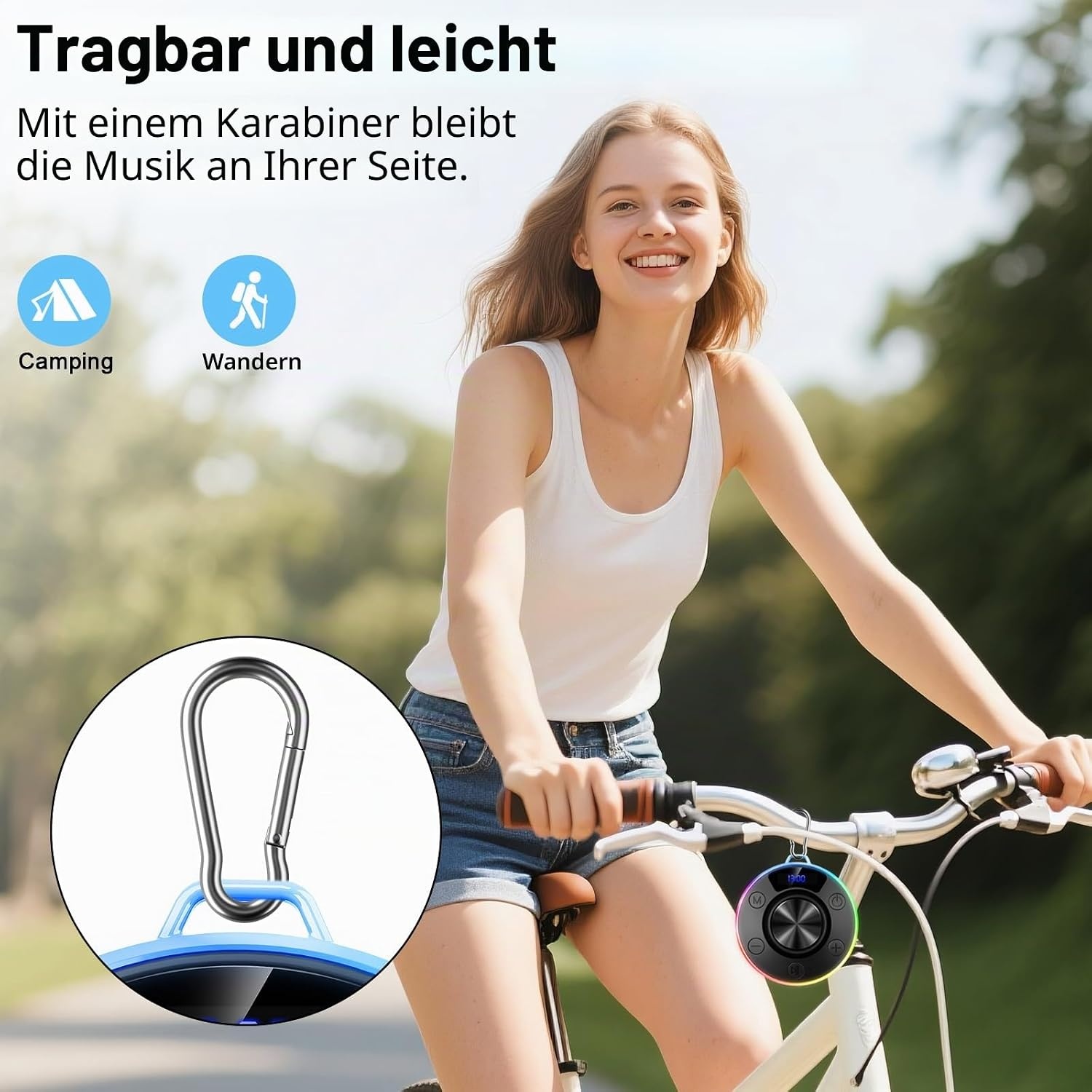 Waterdichte Douchespeaker Zwart 32% Korting | Bluetooth, Klok, RGB