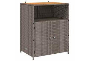 vidaXL Kast met plank Grijs 70 x 50 x 87 cm Polyester en Roly Ratten