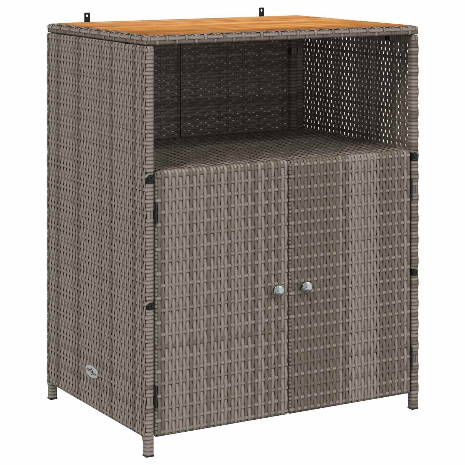VidaXL Kast met plank Grijs 70x50x87cm Polyester & Rattan - 35% Korting