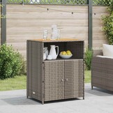 VidaXL Kast met plank Grijs 70x50x87cm Polyester & Rattan - 35% Korting