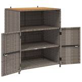 VidaXL Kast met plank Grijs 70x50x87cm Polyester & Rattan - 35% Korting