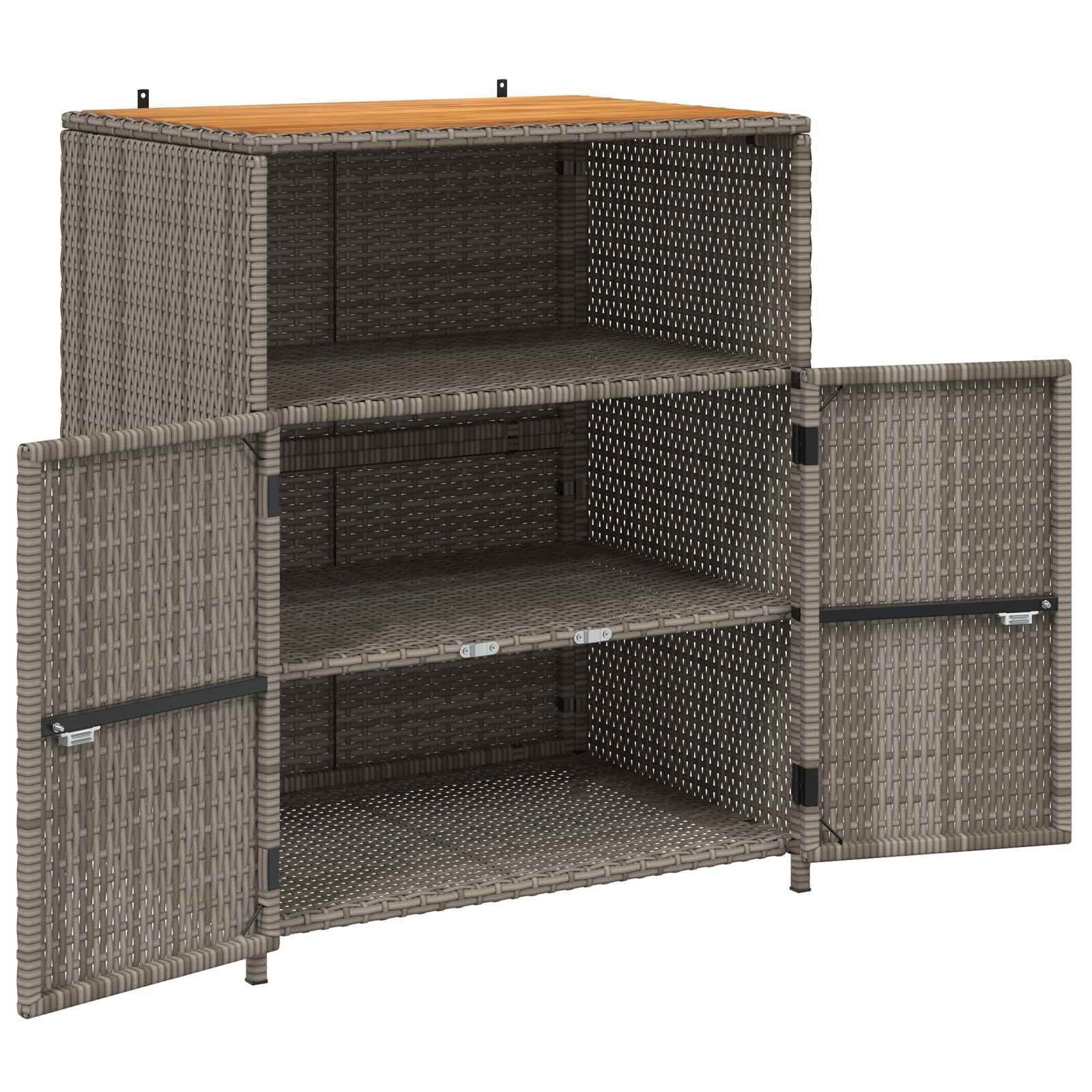 VidaXL Kast met plank Grijs 70x50x87cm Polyester & Rattan - 35% Korting