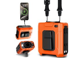 Draagbare Tailleventilator | 5 Snelheden | 35u Batterij & Powerbank | 34% Korting