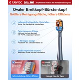 RANVOO [No.1 Clean & Whitening] Bubble Sound elektrische tandenborstel [100% plaque verwijdering] 60 dagen batterij, tandvleesbescherming, 3 modi, timer, reisslot, oplaadbaar, houder, stergrijs