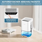BOOHENKA Elektrische luchtontvochtiger voor thuis, 1200 ml, kleine ontvochtiger voor kelder, badkamer, 7 kleuren, lichtontvochtiger met timer, tegen vocht, nachtmodi