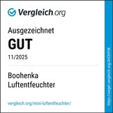 BOOHENKA Elektrische luchtontvochtiger voor thuis, 1200 ml, kleine ontvochtiger voor kelder, badkamer, 7 kleuren, lichtontvochtiger met timer, tegen vocht, nachtmodi