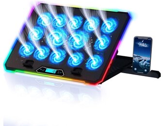 Glacier koelstandaard, 6 ventilatoren, RGB-verlichting, USB-voeding