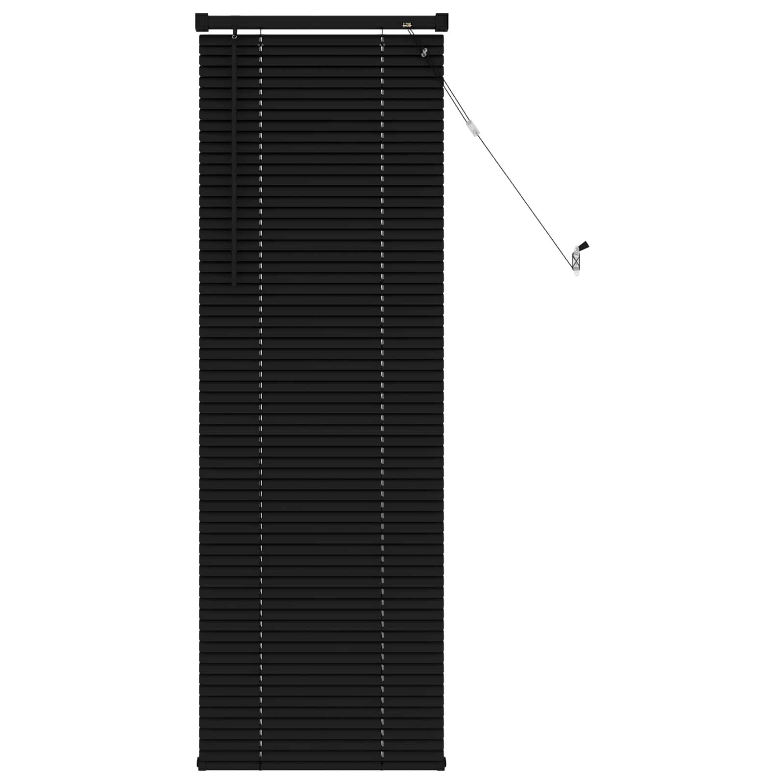 vidaXL Venetiaanse jaloezie Zwart 150 x 50 cm 25 mm PVC