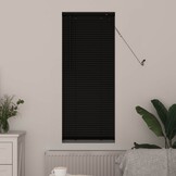 vidaXL Venetiaanse jaloezie Zwart 150 x 50 cm 25 mm PVC