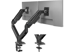 Dubbele Monitorarm Gasveer Zwart 14-34 inch | 34% Korting