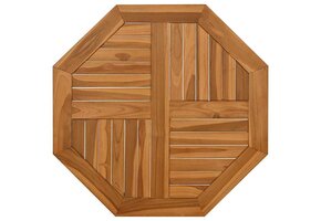 Achthoekig Tafelblad Massief Teakhout 70x70cm - 54% Korting