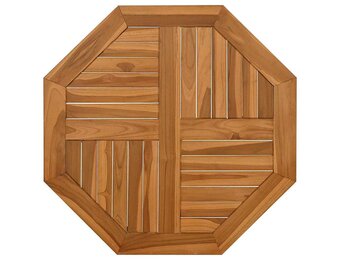 vidaXL Tafelblad achthoekig 70x70x2,5 cm massief teakhout