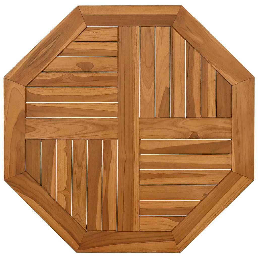 vidaXL Tafelblad achthoekig 70x70x2,5 cm massief teakhout