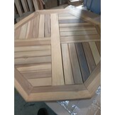 vidaXL Tafelblad achthoekig 70x70x2,5 cm massief teakhout