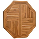 vidaXL Tafelblad achthoekig 70x70x2,5 cm massief teakhout