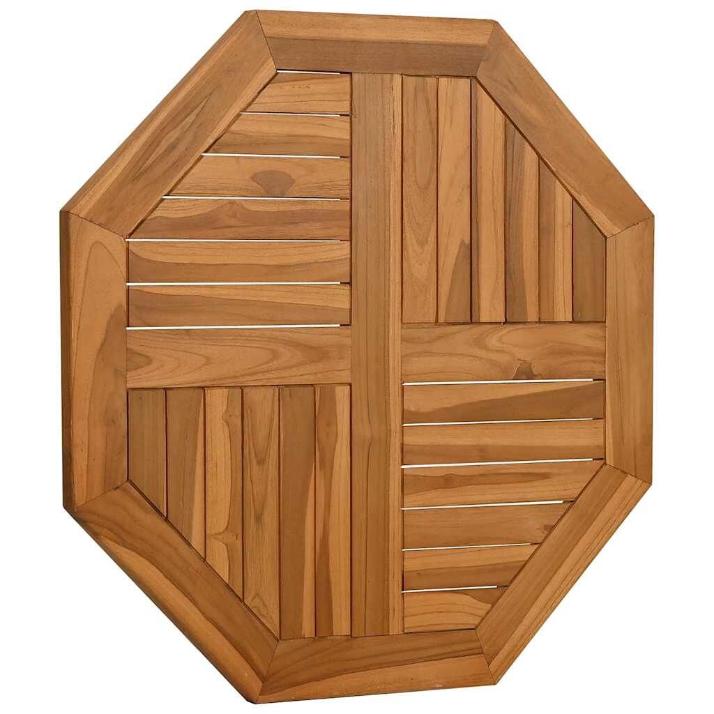 vidaXL Tafelblad achthoekig 70x70x2,5 cm massief teakhout