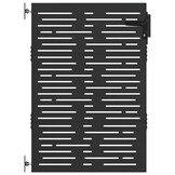vidaXL Tuinpoort 85 x 125 cm Poedergecoat staal Zwart Vergrendelbaar