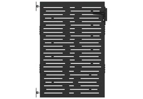 vidaXL Tuinpoort 85x125cm Zwart - 55% Korting