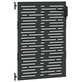vidaXL Tuinpoort 85 x 125 cm Poedergecoat staal Zwart Vergrendelbaar