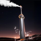 RANVOO [No.1 Clean & Whitening] Bubble Sound elektrische tandenborstel [100% plaque verwijdering] 60 dagen batterij, tandvleesbescherming, 3 modi, timer, reisslot, oplaadbaar, houder, stergrijs