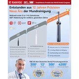 RANVOO [No.1 Clean & Whitening] Bubble Sound elektrische tandenborstel [100% plaque verwijdering] 60 dagen batterij, tandvleesbescherming, 3 modi, timer, reisslot, oplaadbaar, houder, stergrijs
