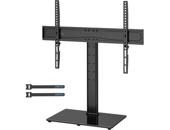 BONTEC Universele TV Standaard 32-65 inch - In hoogte verstelbaar - Gehard glas - Zwart