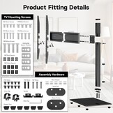 BONTEC Universele TV Standaard 32-65 inch - In hoogte verstelbaar - Gehard glas - Zwart