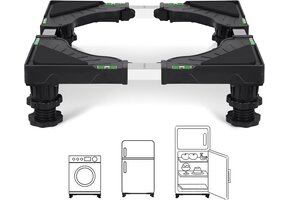 Waswagen Zwart - Trillingsdempend & Verstelbaar - Max. 200 kg - 33% Korting!
