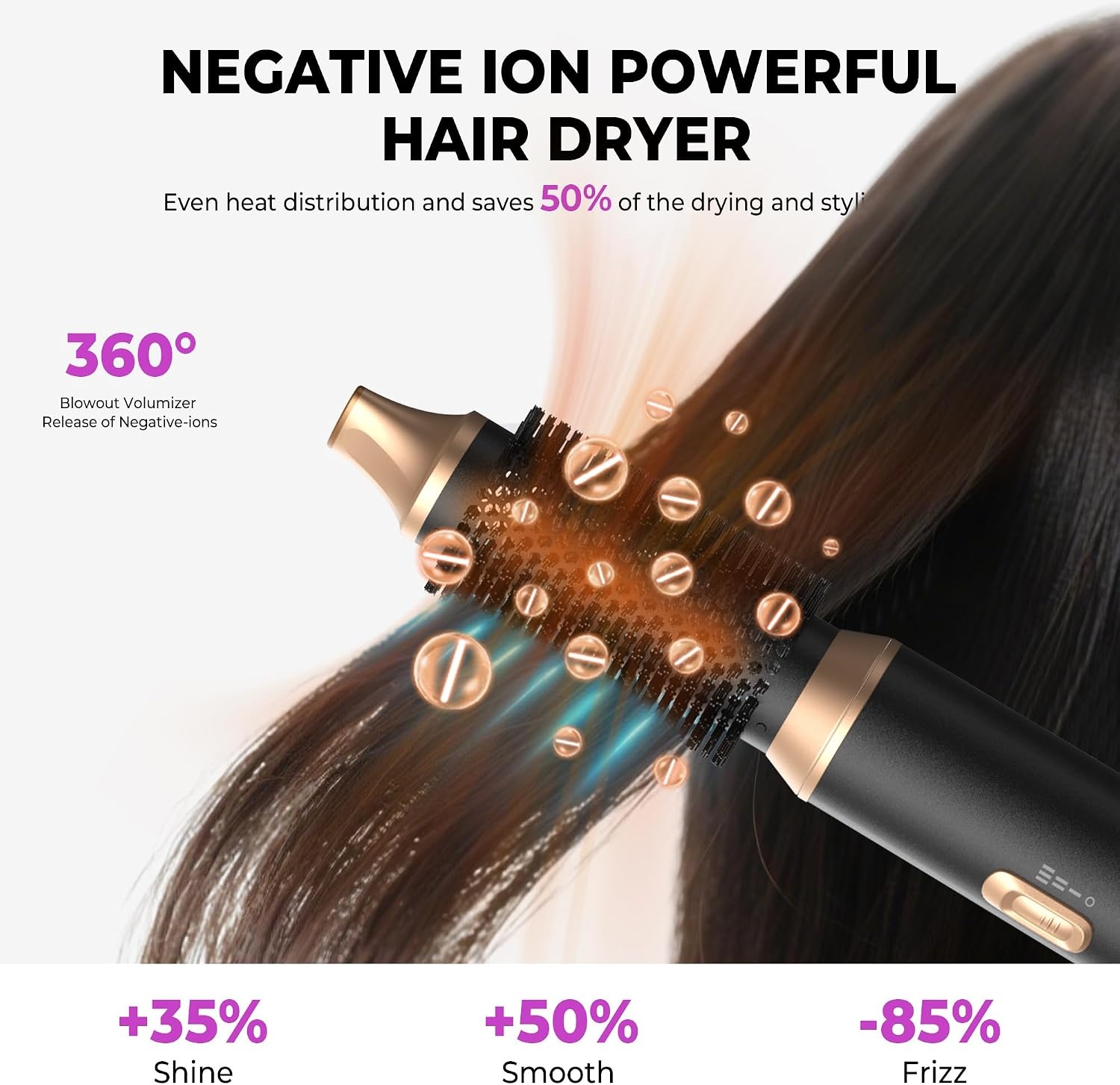 UMIGA Hairstyler 5-in-1 Airstyler, haarstyler, lucht, krultang, föhn, thermische borstel, stijlborstel, set, multistyler, ronde borstel, föhn, warmluchtborstel, haarstyling-apparaten, haardroger